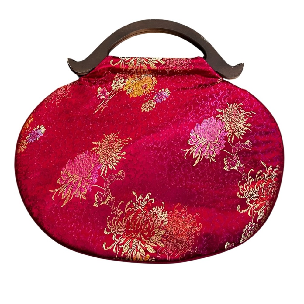 Asian Pink Large Floral Women's Hand Bag
